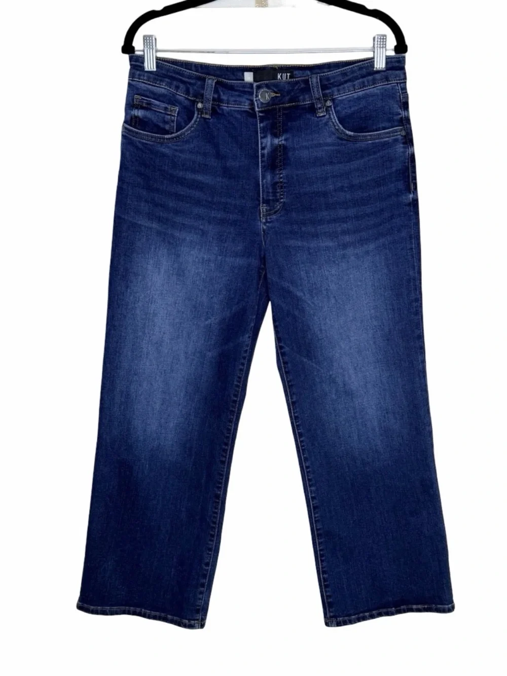 Evereve Kut From The Kloth Charlotte High Rise Fab Ab Culotte Size 10 Wide Leg - Picture 2 of 8
